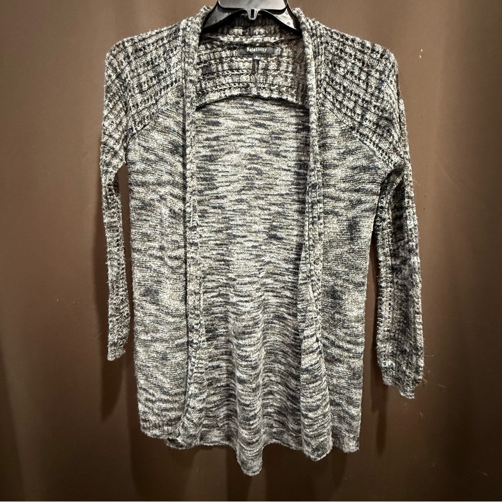 Relativity Marled Gray Women's Cardigan Size Small